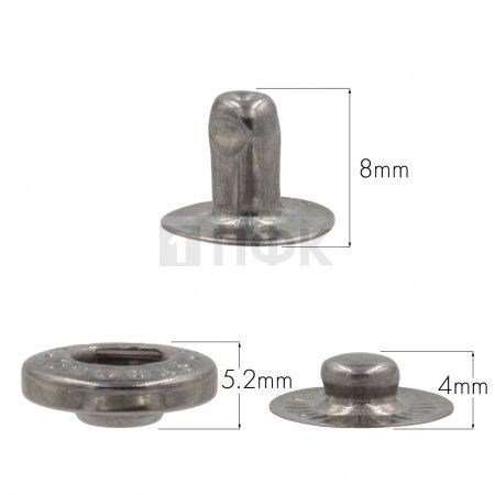 3 Части кнопки для одежды 15мм Альфа латунь цв никель тем (уп 720шт) STRONG 3 Части кнопки для одежды 15мм Альфа латунь цв никель тем (уп 720шт) STRONG