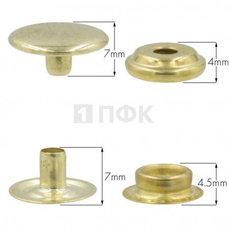 Кнопка для одежды 15мм №61 латунь цв золото (уп 720шт) NEW STAR Кнопка для одежды 15мм №61 латунь цв золото (уп 720шт) NEW STAR