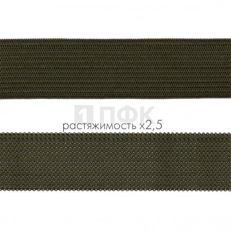 Резинка вязанная 30мм 11.1 гр/м цв хаки (рул 40м/уп 400м)