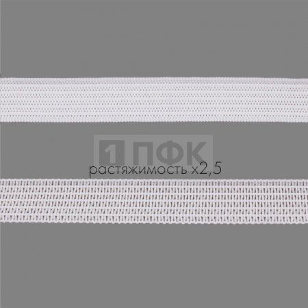 Резинка вязанная 10мм 3.7 гр/м цв белый (рул 40м/уп 200м)