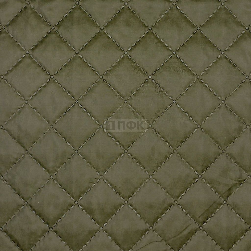 Ткань термостёжка (подкладка 190 Т, 53 г/м2 +синтепон 100 г/м2) ромб 35*35 цв хаки 423 (рул 50 м) — ПФКР Ткань термостёжка (подкладка 190 Т, 53 г/м2 +синтепон 100 г/м2) ромб 35*35 цв хаки 423 (рул 50 м)