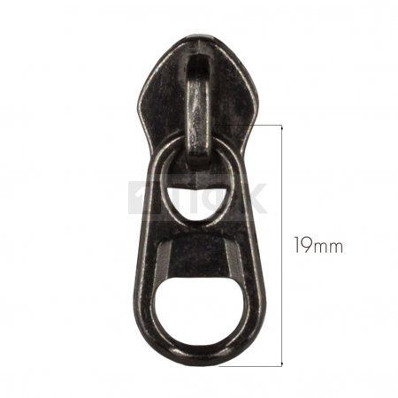 Бегунок для спиральной (витой) молнии тип 5 галант цв никель тем (уп 1000шт/10000шт) арт.NR KKY Бегунок для спиральной (витой) молнии тип 5 галант цв никель тем (уп 1000шт/10000шт) арт.NR KKY