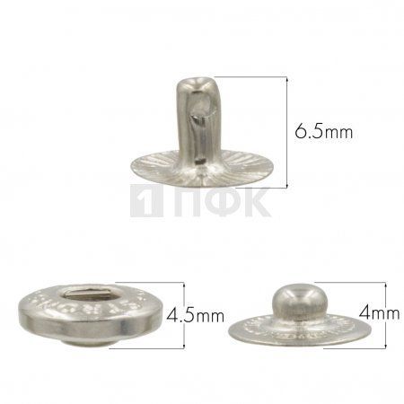 3 Части кнопки для одежды 12,5мм Альфа латунь цв никель (уп 1440шт) STRONG 3 Части кнопки для одежды 12,5мм Альфа латунь цв никель (уп 1440шт) STRONG