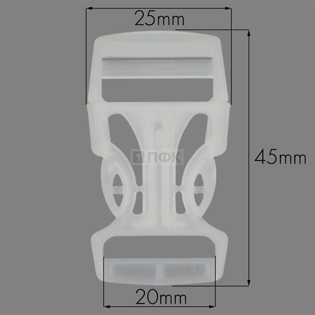 Фастекс Ф-20/3 (защелка-трезубец) ПП 20мм цв прозрачный (уп 1000шт) — ПФКР Фастекс Ф-20/3 (защелка-трезубец) ПП 20мм цв прозрачный (уп 1000шт)