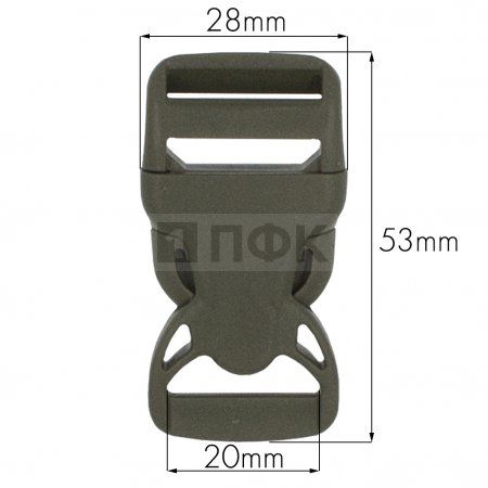 Фастекс НФ-20 (защелка-трезубец) ПП 20мм цв хаки (уп 1000шт) Фастекс НФ-20 (защелка-трезубец) ПП 20мм цв хаки (уп 1000шт)
