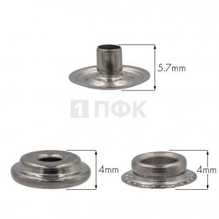 3 Части кнопки для одежды 15мм №61 латунь цв никель тем (уп 720шт) NEW STAR 3 Части кнопки для одежды 15мм №61 латунь цв никель тем (уп 720шт) NEW STAR