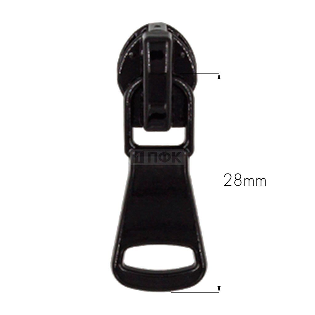 Бегунок для спиральной (витой) молнии тип 7 автомат арт.C8 цв черный лакир. (уп 500шт/5000шт) — ПФКР Бегунок для спиральной (витой) молнии тип 7 автомат арт.C8 цв черный лакир. (уп 500шт/5000шт)