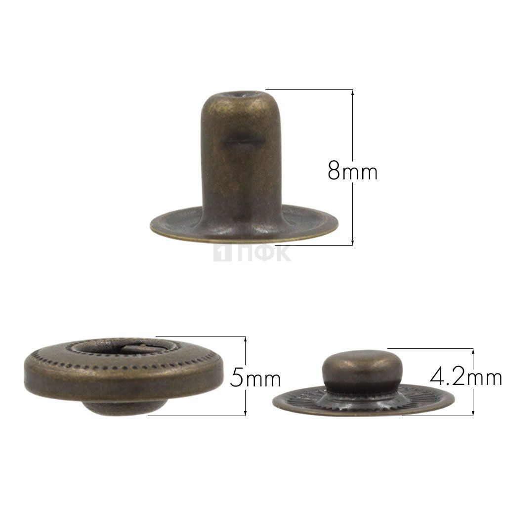 3 Части кнопки для одежды 15мм Альфа латунь цв антик (уп 720шт) NEW STAR — ПФКР 3 Части кнопки для одежды 15мм Альфа латунь цв антик (уп 720шт) NEW STAR