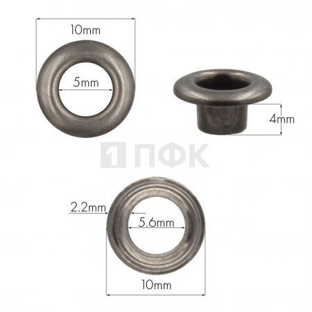 Люверсы №3 5мм нерж цв никель тем (уп 5000шт) Люверсы №3 5мм нерж цв никель тем (уп 5000шт)