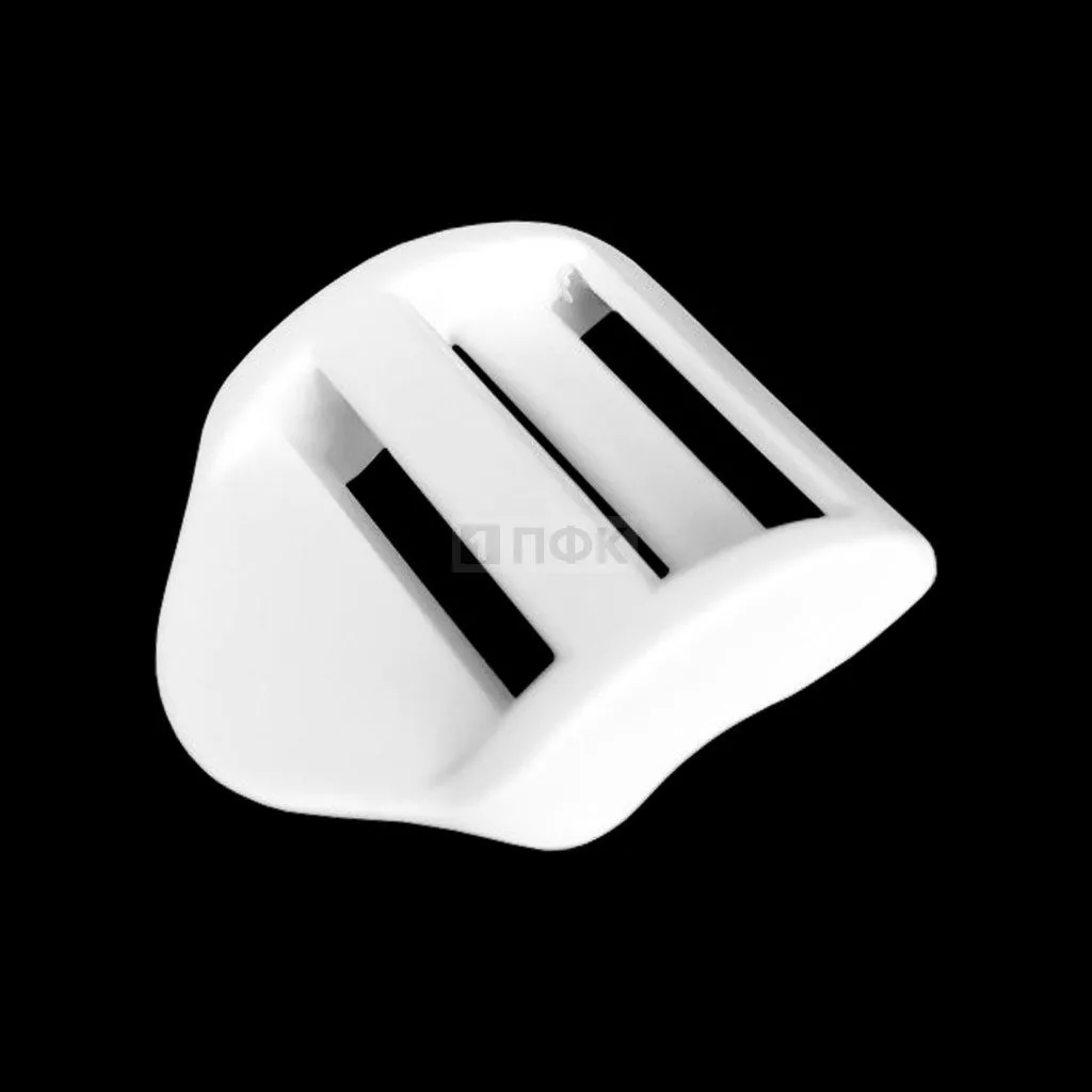 Пряжка-крыло трехщелевая U-25 ПФЛ 25мм цв белый (уп 1000шт)