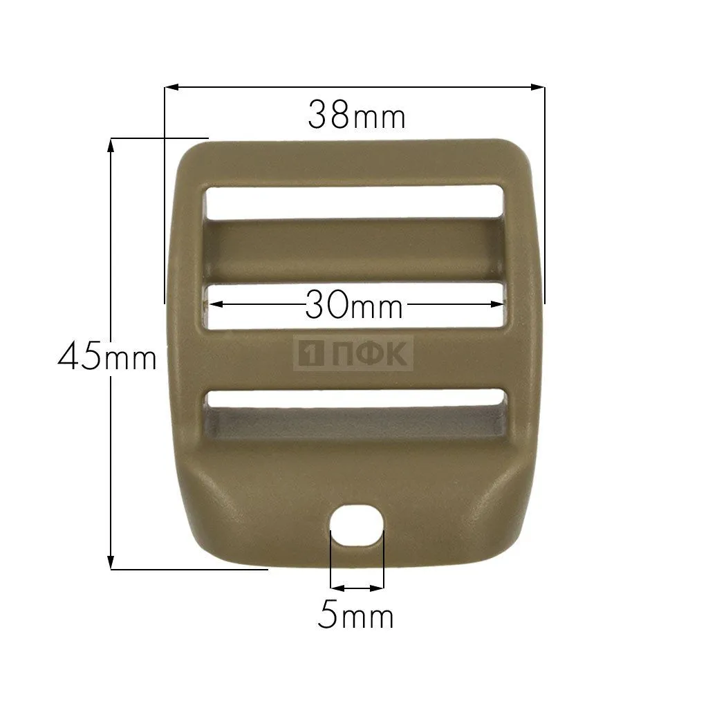 Пряжка-крыло трехщелевая U-30 ПФЛ 30мм цв койот (уп 1000шт) — ПФКР Пряжка-крыло трехщелевая U-30 ПФЛ 30мм цв койот (уп 1000шт)